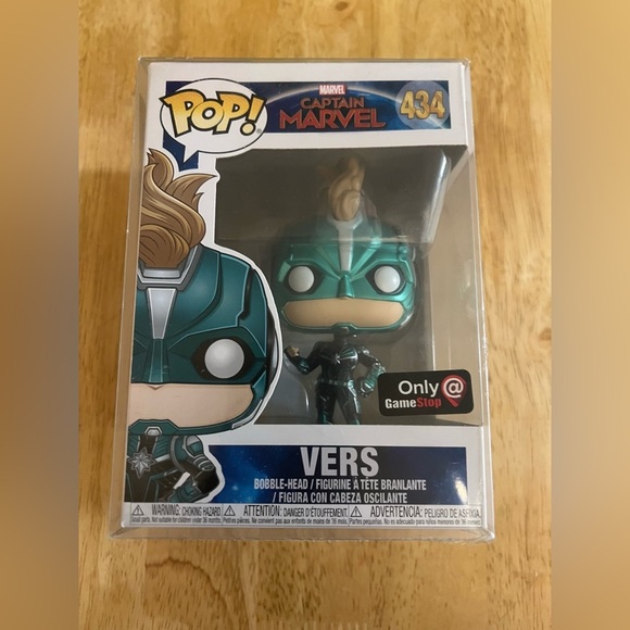 Funko Pop Marvel,Captain Marvel,Vers,Vinyl Figure,434,Brand New in Box - Picture 1 of 4